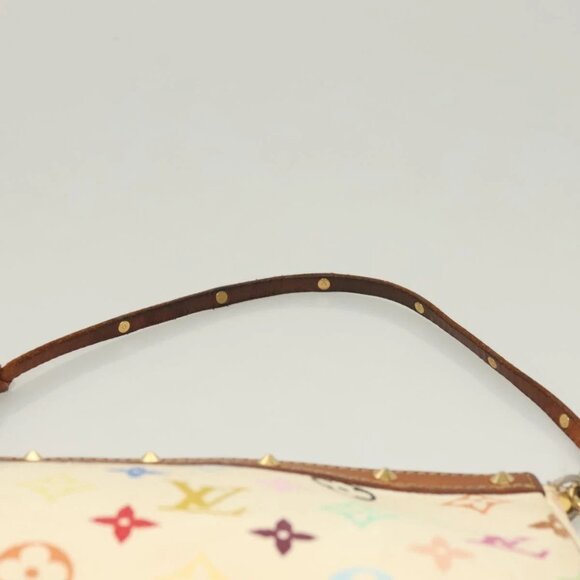 LOUIS VUITTON Monogram Multicolor Pochette Pouch White M92649 LV Auth 135545 - Picture 9 of 16